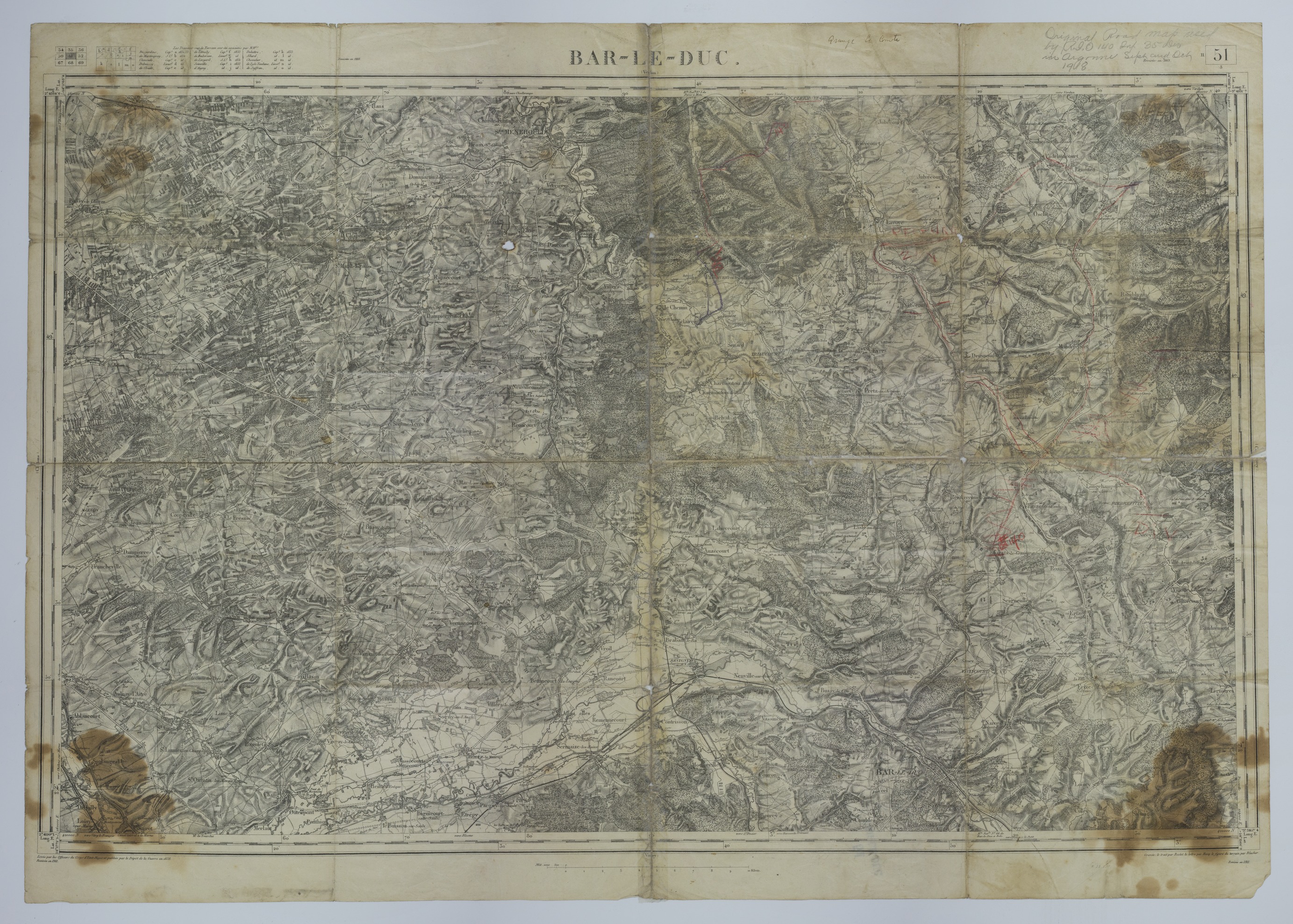 M1045.jpg Map of the 140th Infantry Positions during the Meuse-Argonne Offensive