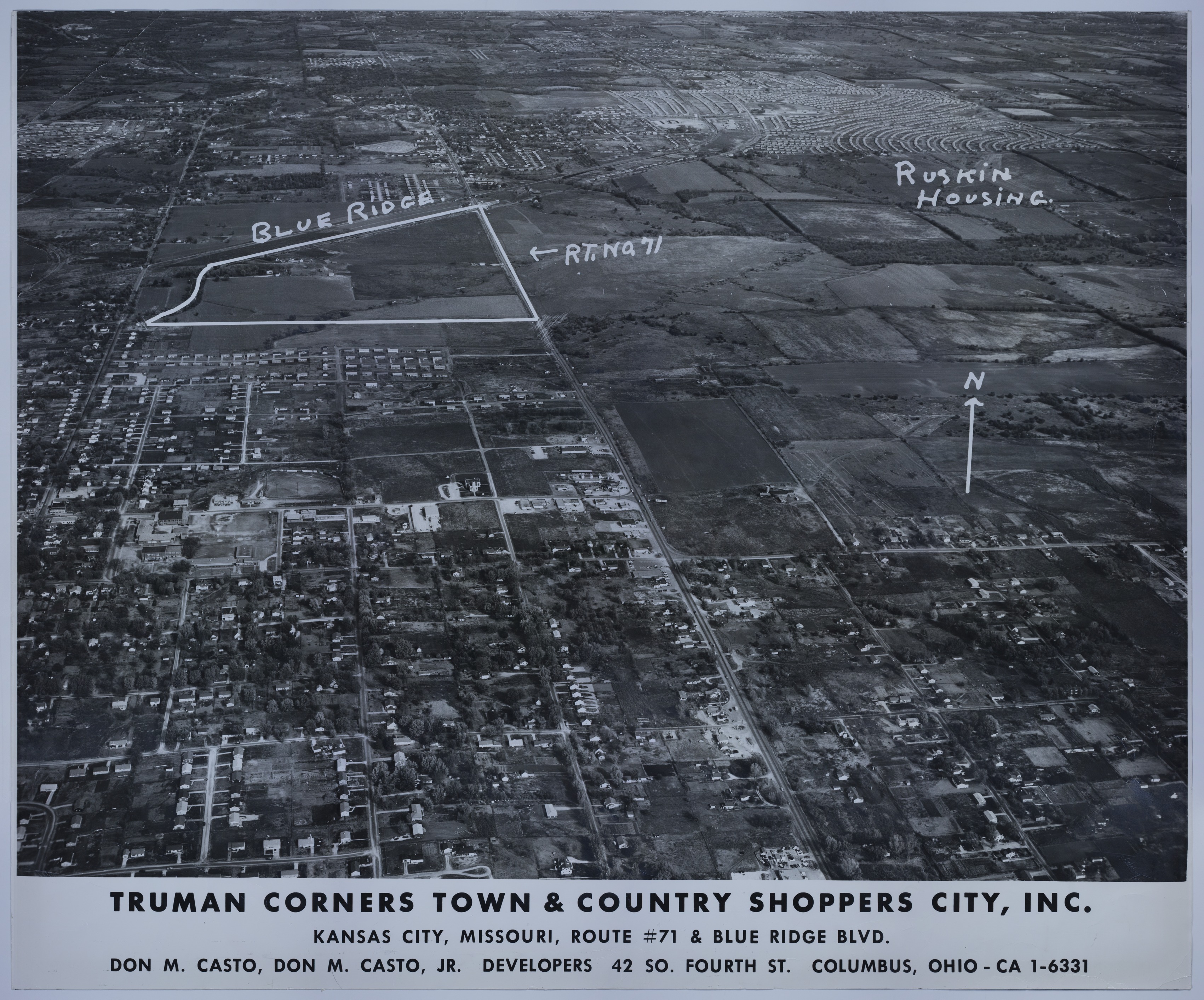 Map of the Planned Truman Corners Shopping Center in Grandview