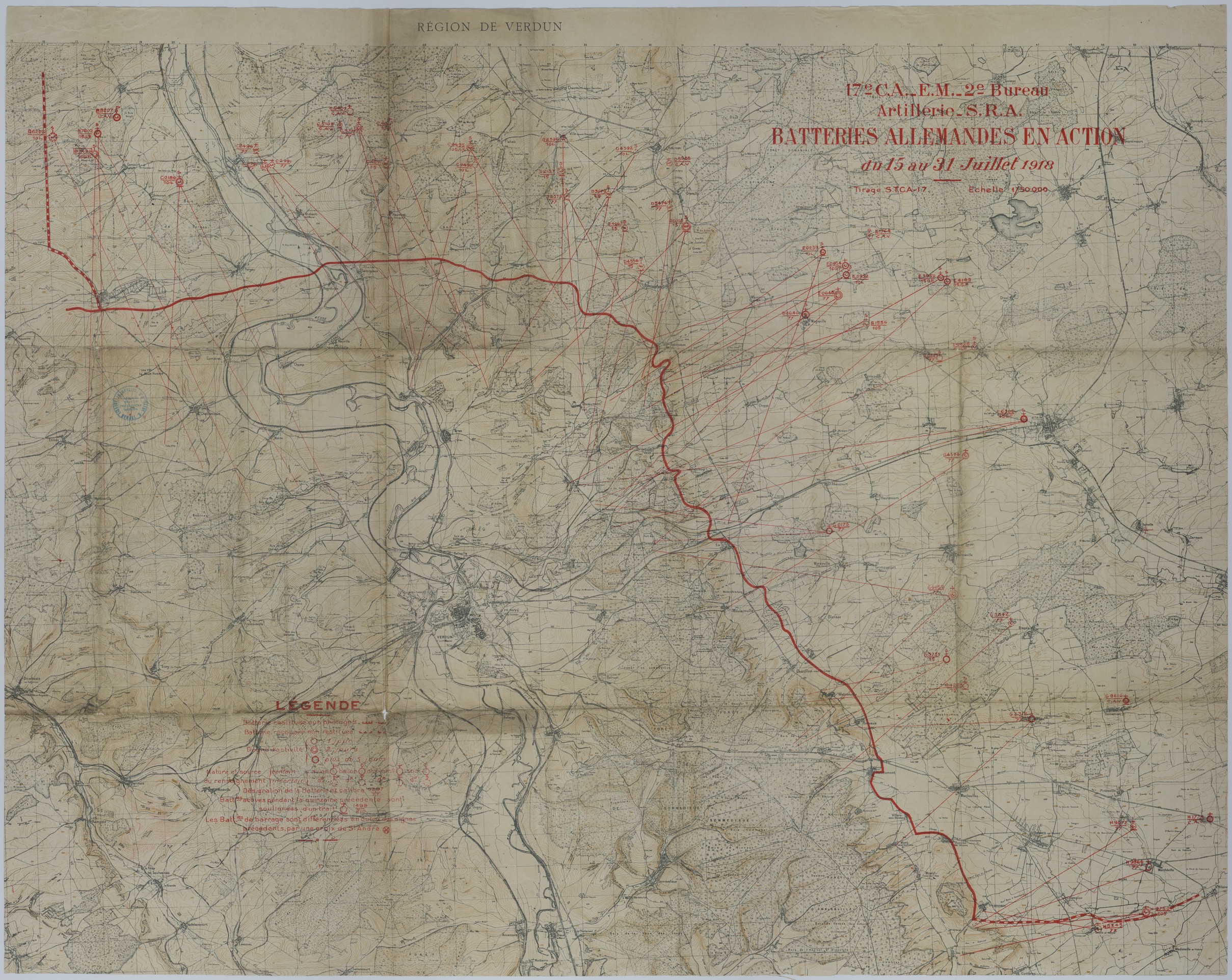 Map of German Artillery Positions Harry S. Truman