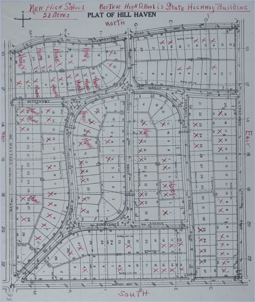 Map of a Proposed High School in Moberly, Missouri Harry S. Truman