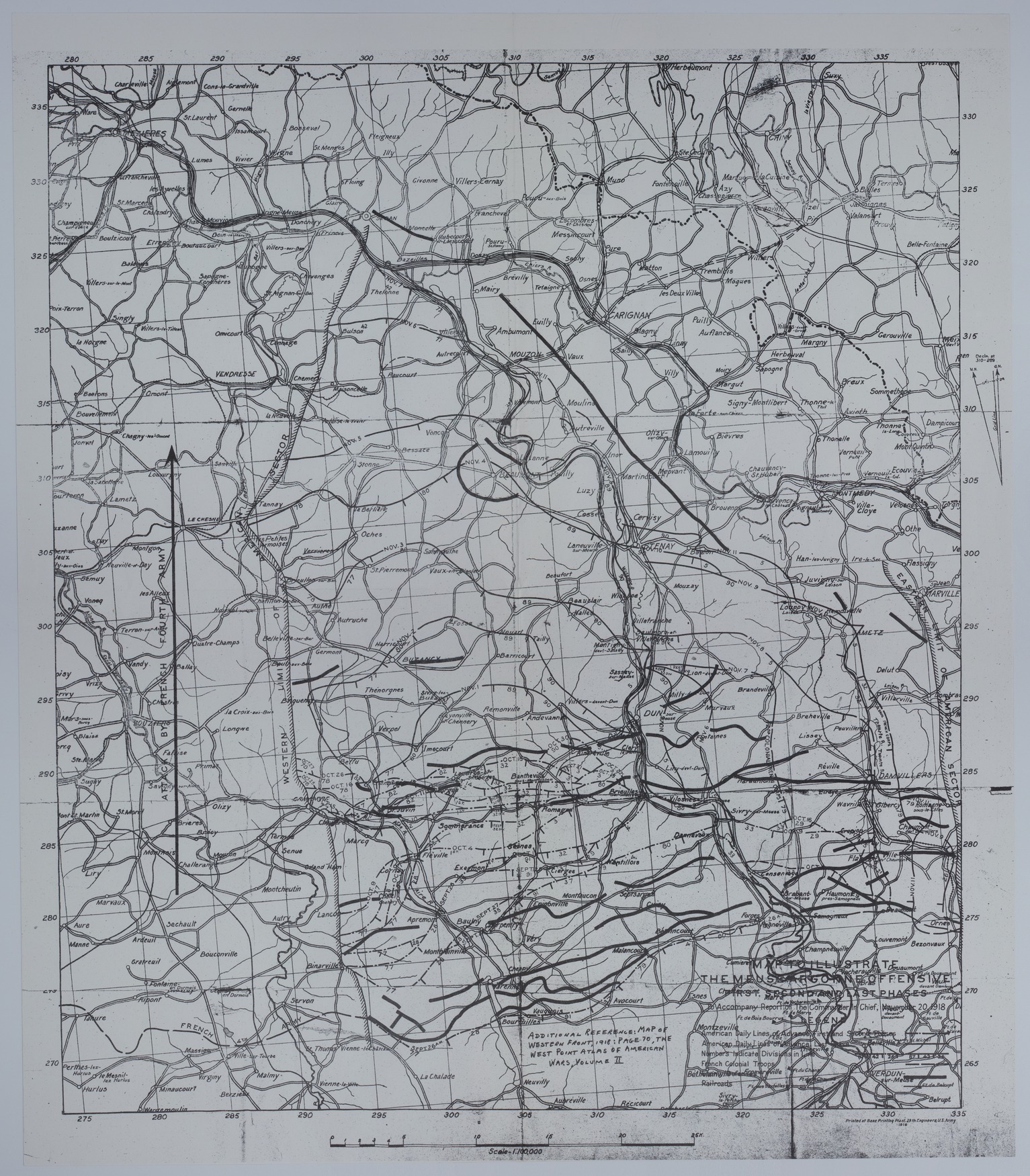 Map Of The Meuse Argonne Offensive Harry S Truman