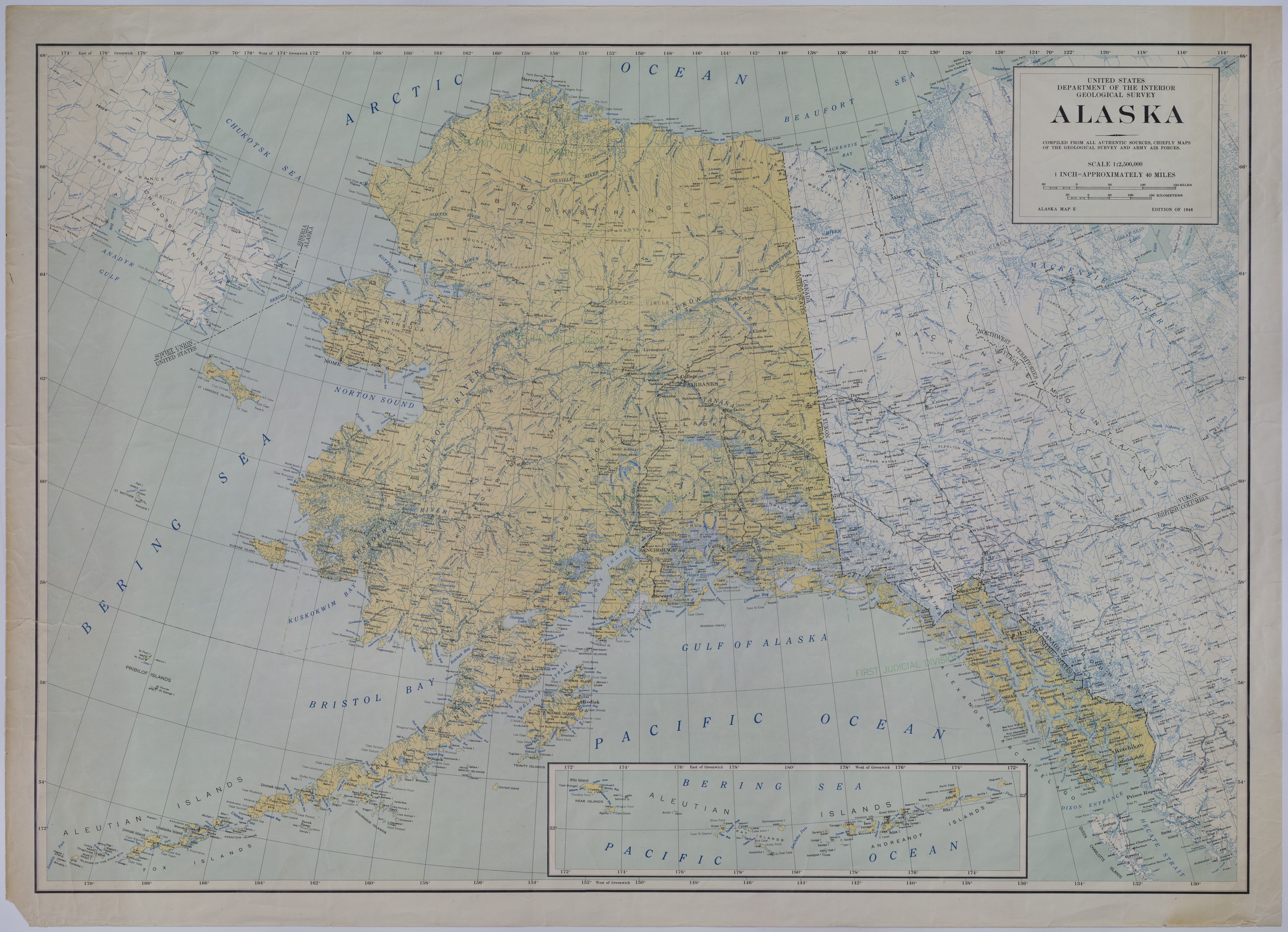 Map of Alaska Harry S. Truman
