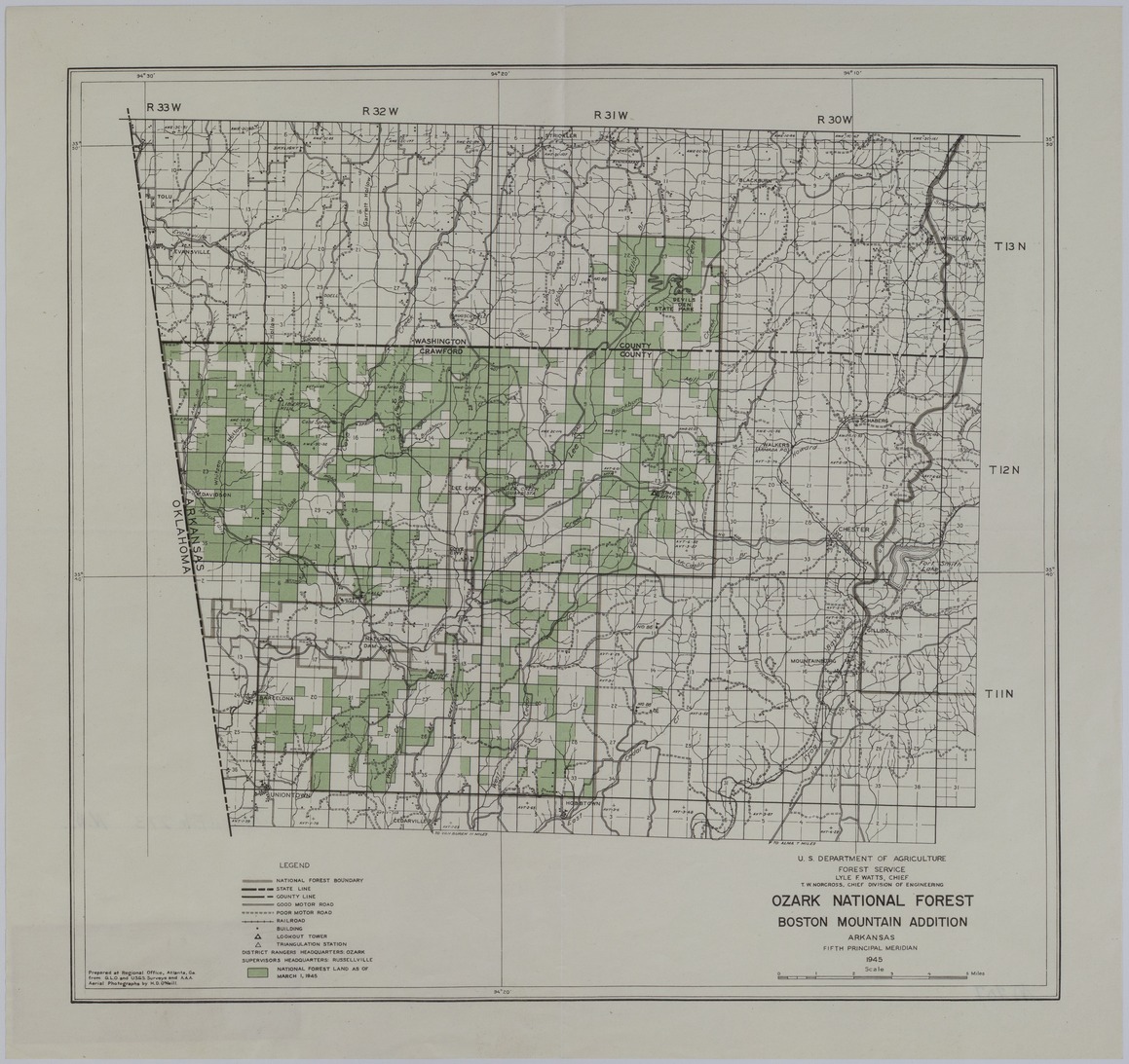 Arkansas National Forest Map Map Of Ozark National Forest | Harry S. Truman