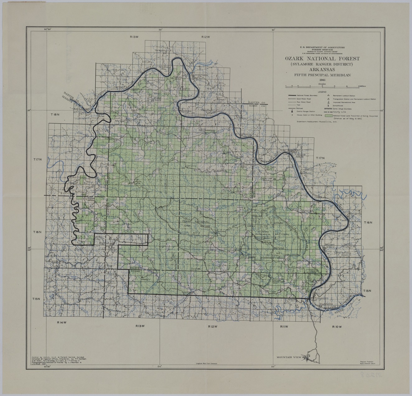 Arkansas National Forest Map Map Of Ozark National Forest | Harry S. Truman