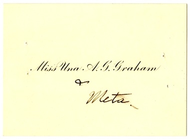 Wedding Gift Card From Una And Meta Graham Harry S Truman