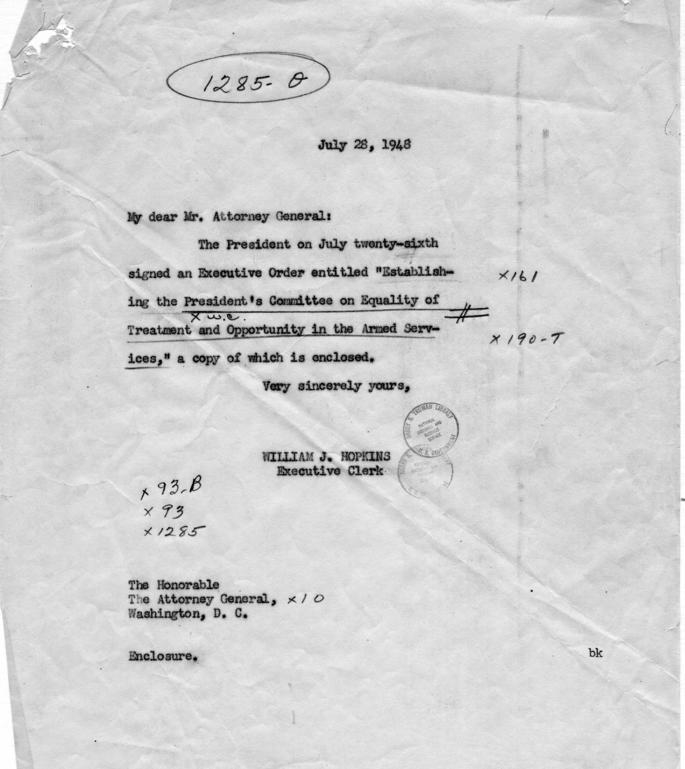 memos-and-press-releases-re-executive-order-9981-harry-s-truman