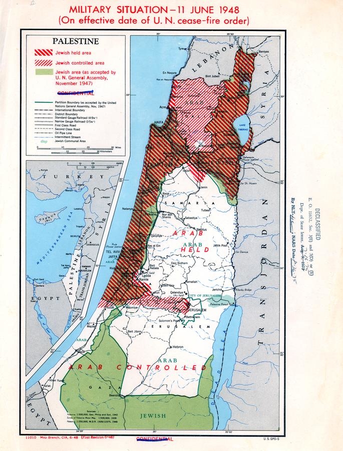 Map, \"Palestine Military Situation\"