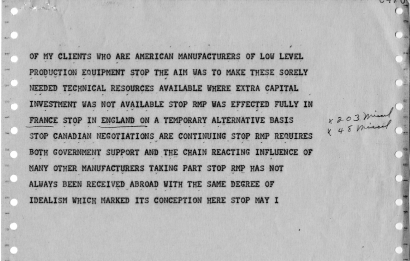 William Hassett to Dean Acheson, with Attached Telegram from Frederick A. Richardson to Harry S. Truman