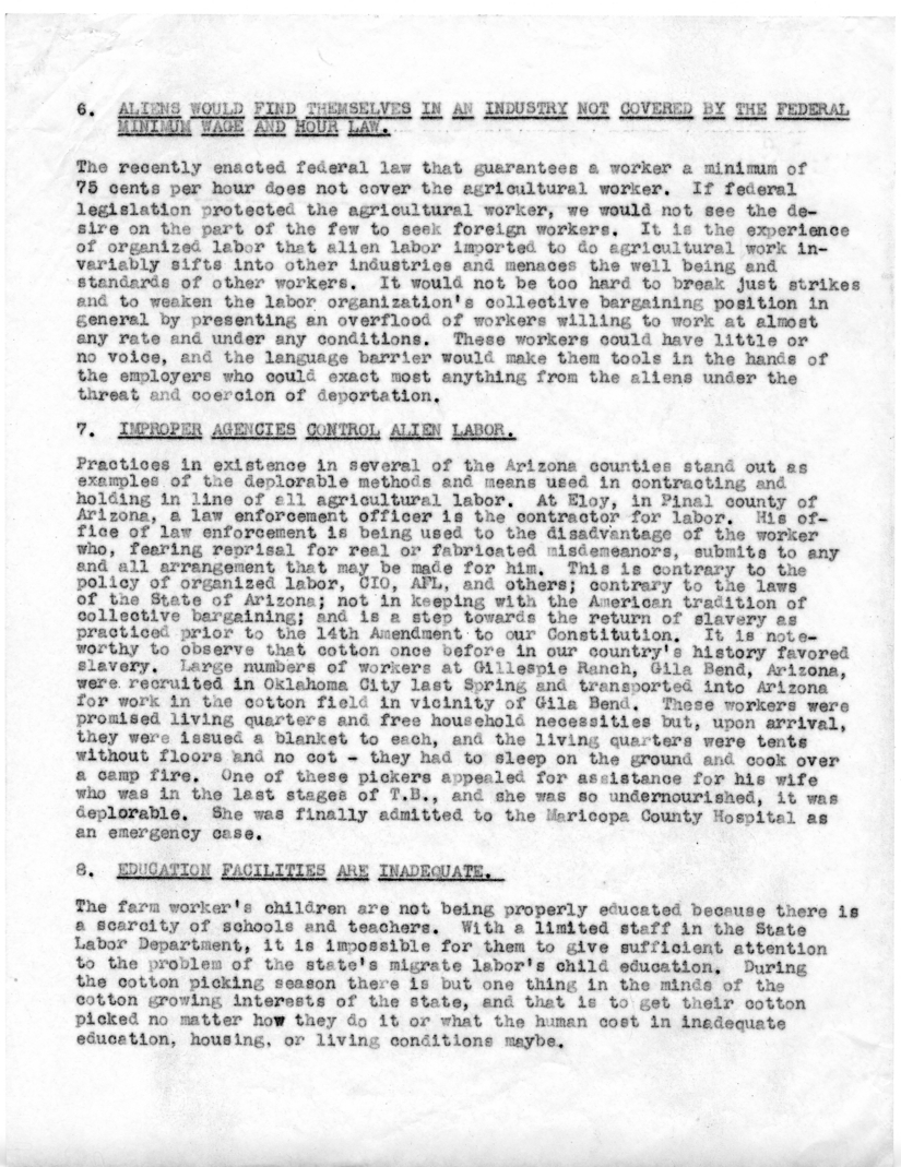 Nicholas C. Dragon, Elmer F. Vickers, et al.,  &ldquo;A Report To President Truman&rsquo;s Commission on Migrant and Alien Labor&rdquo;
