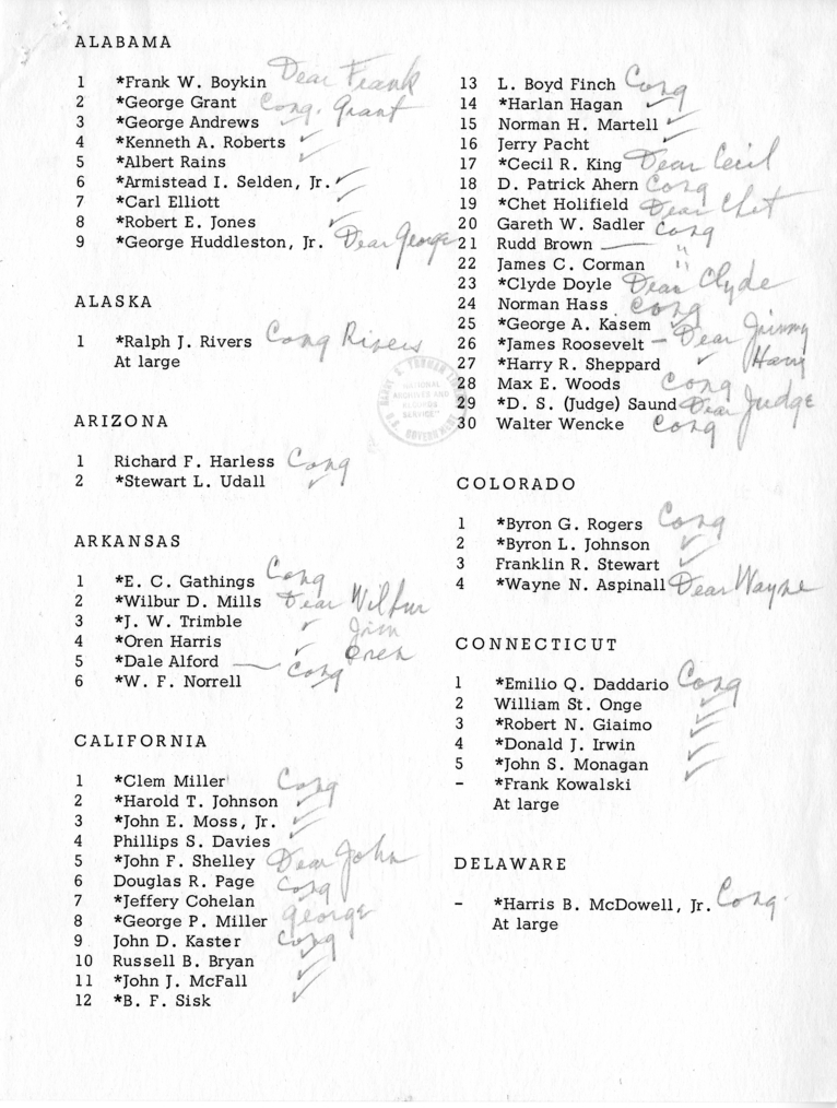 Address List United States Congresspersons Harry S Truman