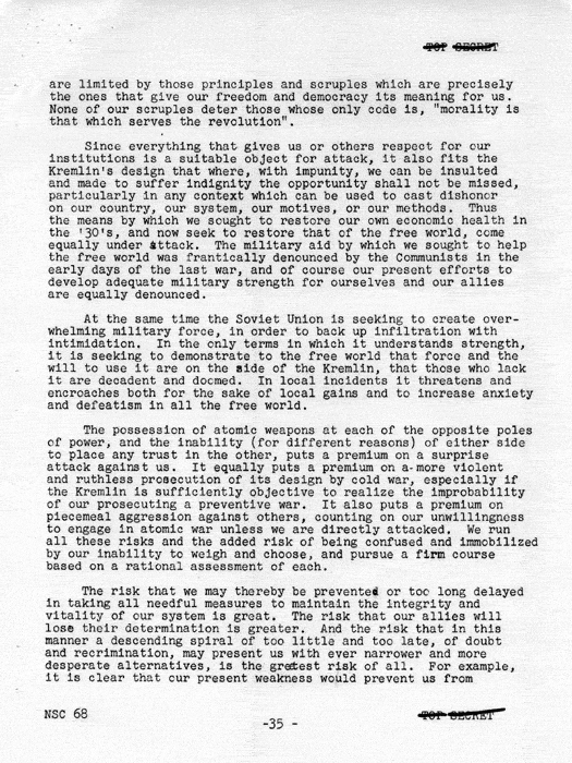 "A Report to the National Security Council - NSC 68"