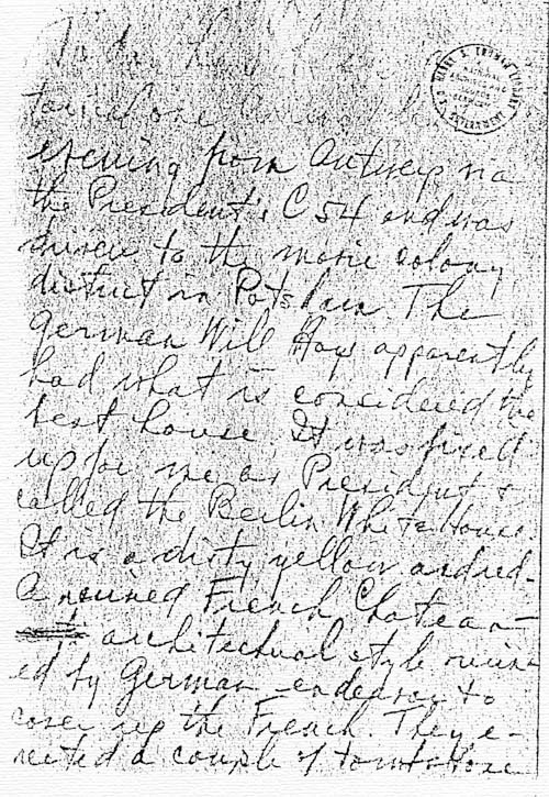 Notes by Harry S. Truman on the Potsdam Conference Harry S. Truman