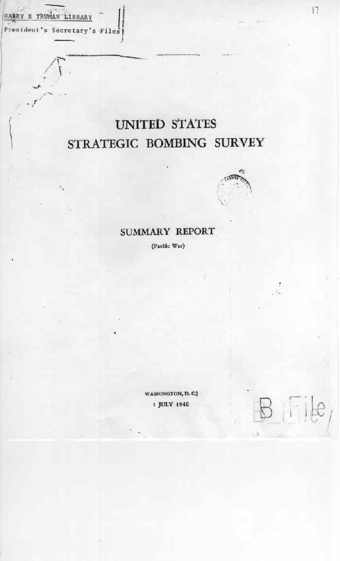 United States Strategic Bombing Survey