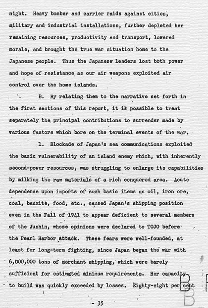 United States Strategic Bombing Survey: Japan's Struggle to End the War