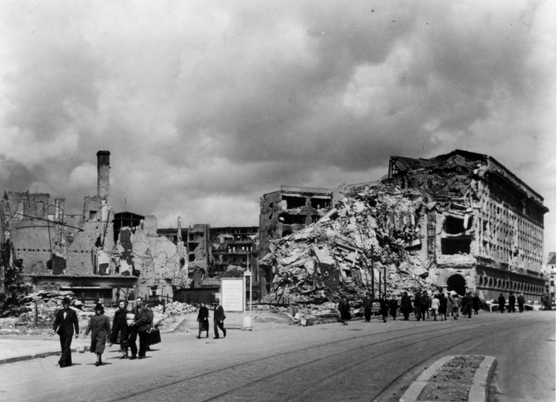Buildings in Berlin, Germany, damaged or destroyed by bombing in World ...
