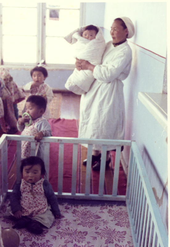 Color Photo of Mongolian Children and Attendant | Harry S. Truman
