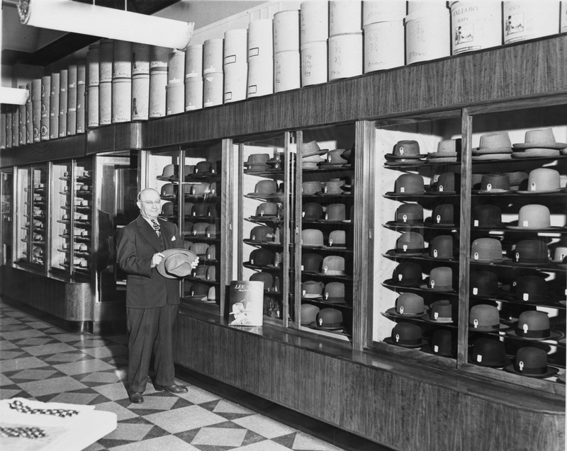 Eddie Jacobson Showing Hats inside his Store at 39th and Main | Harry S ...
