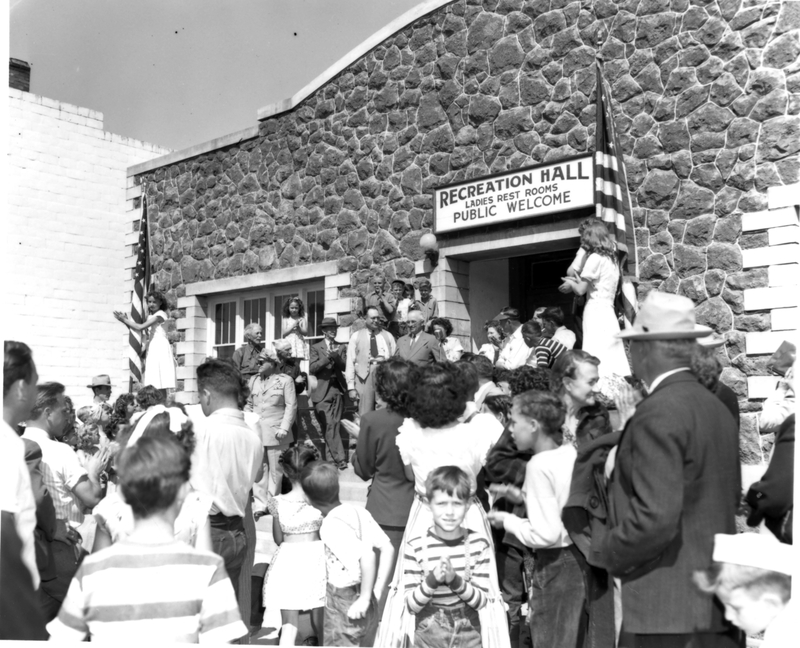 President Truman Outside of a Recreation Hall at Arco, Idaho Harry S. Truman