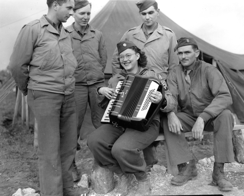 Women's Army Corps (WAC) Technician Elizabeth Hennessey Plays the