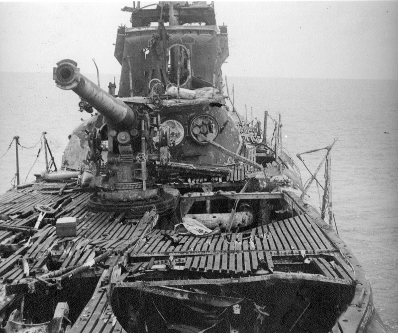 Photograph of a Damaged United States Ship | Harry S. Truman