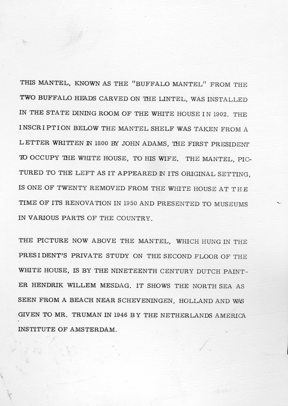 Museum exhibit label | Harry S. Truman