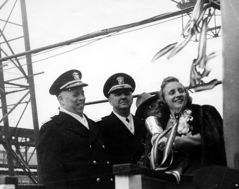Margaret Truman Christening the Battleship USS Missouri Harry S. Truman