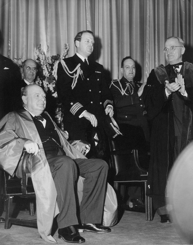 President Truman at Churchill's "Iron Curtain" Speech Harry S. Truman