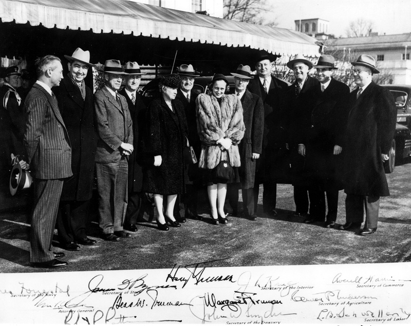 Truman And Cabinet Going To State Of The Union Adddress Harry S