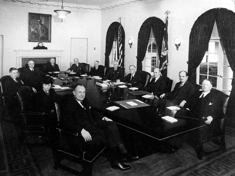 President Roosevelt And His Cabinet Harry S Truman