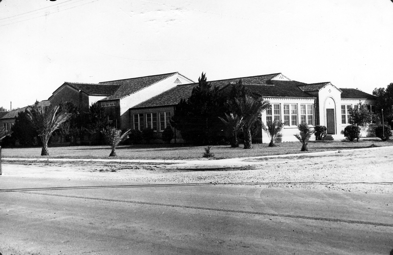 Nicely kept Mathis High School outside of labor Camps Harry S. Truman