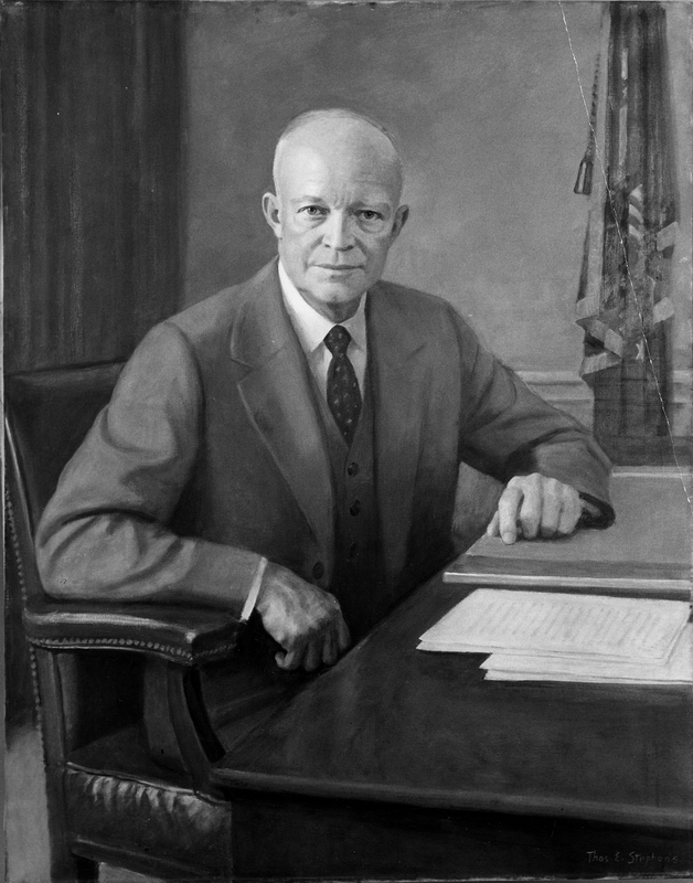 Portrait of Dwight D Eisenhower Harry S Truman