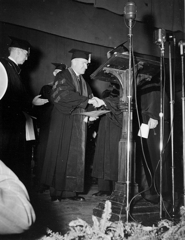 Handshake at William Jewell Harry S. Truman