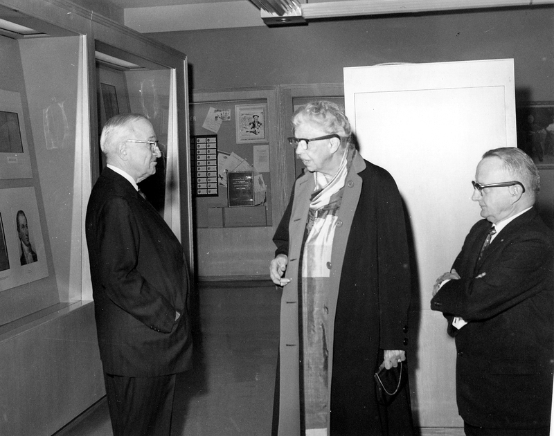 Former President Truman and Eleanor Roosevelt at the Truman Library