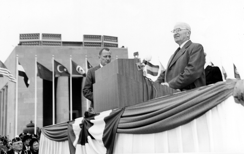 Former President Harry S. Truman at Liberty Memorial, Kansas City