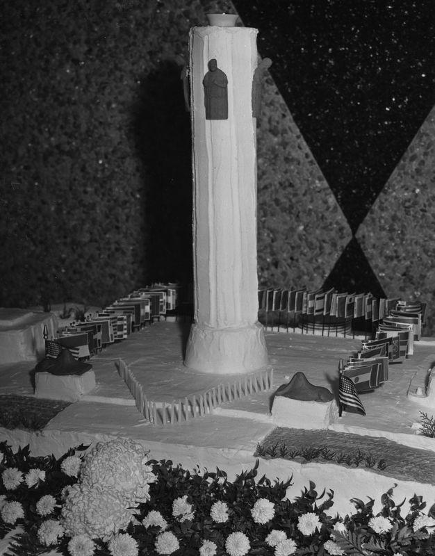 Cake and decorations at People to People dinner in Kansas City | Harry S. Truman