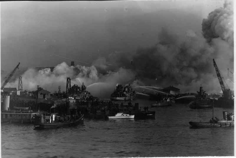 Fire at Norfolk Naval Shipyard Portsmouth Virginia Harry S Truman