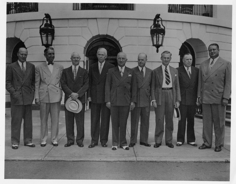 President Harry S Truman With Cabinet Members Harry S Truman