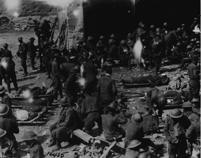 World War One first aid station directly behind the front lines Harry