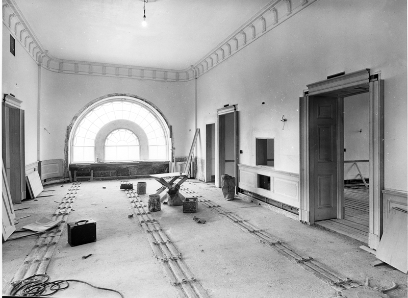 West End Of Second Floor Corridor Of White House During Renovation Harry S Truman