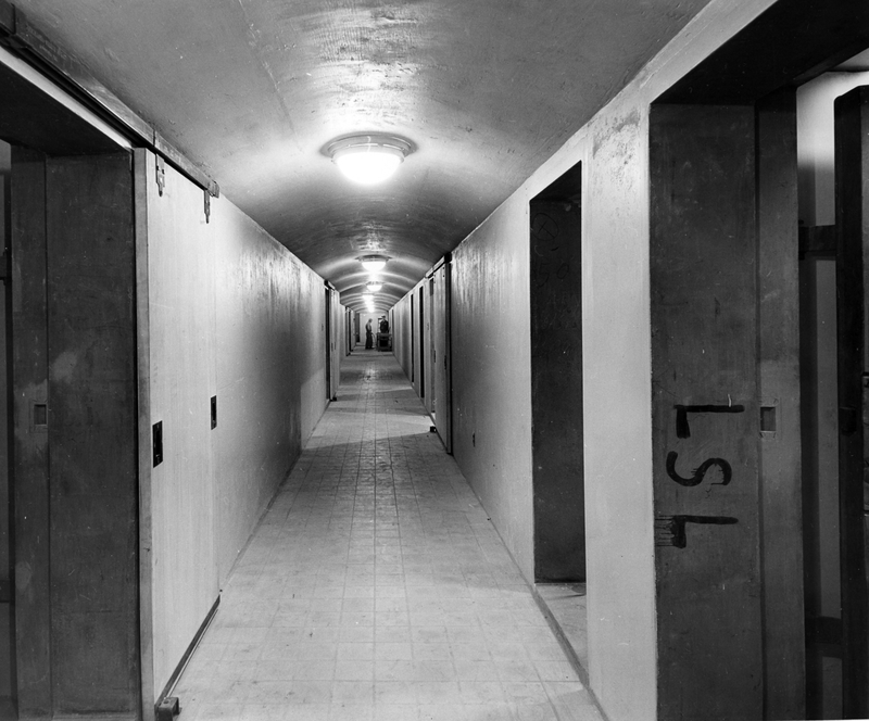 East view in tunnel of White House during renovation Harry S. Truman
