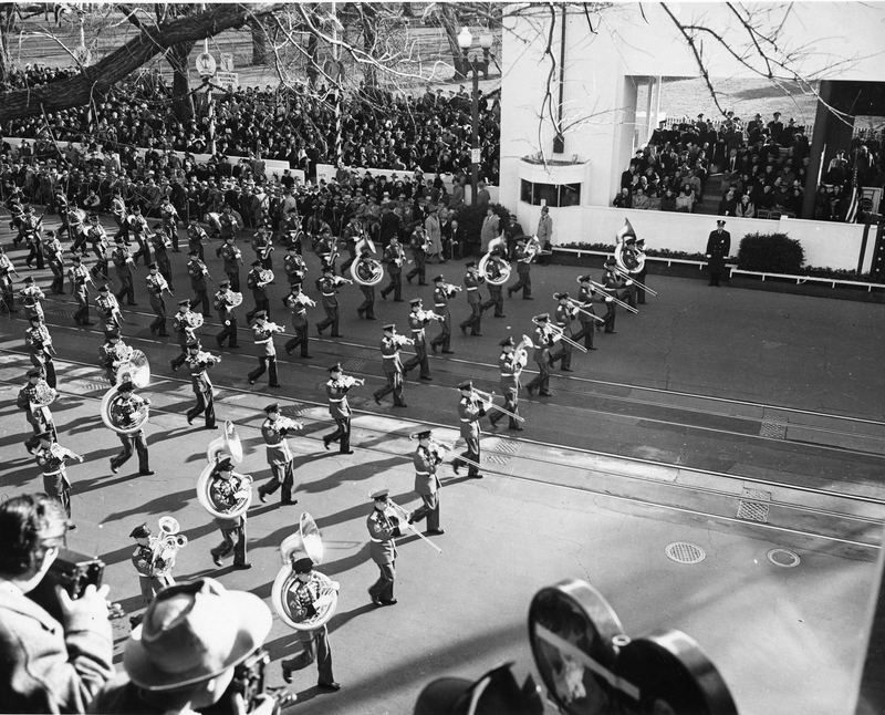 Band at Truman's Inaugural Parade Harry S. Truman