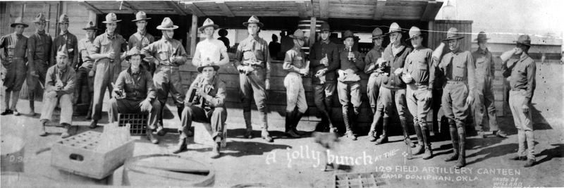 Harry S. Truman at the 129th Field Artillery Canteen, Camp Doniphan