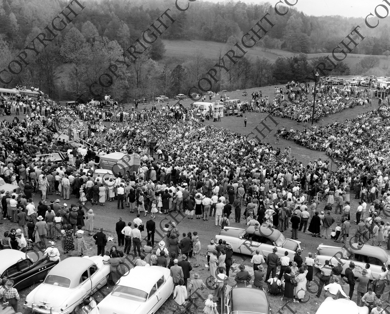 Former President Truman addresses crowd at the Ramps Festival in Cosby