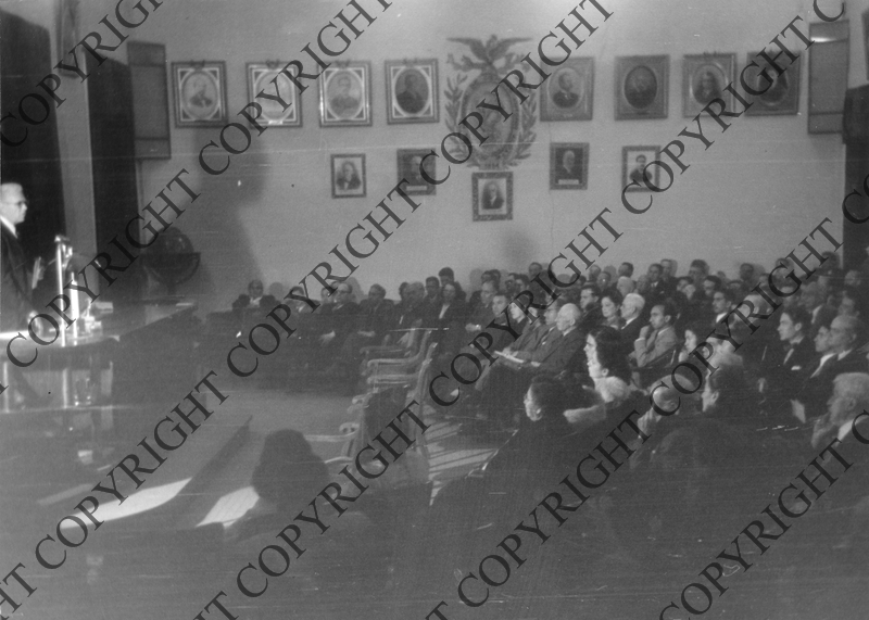 Stuart A Rice Speaking To Executive Committee Of Inter American Statistical Institute Harry S Truman