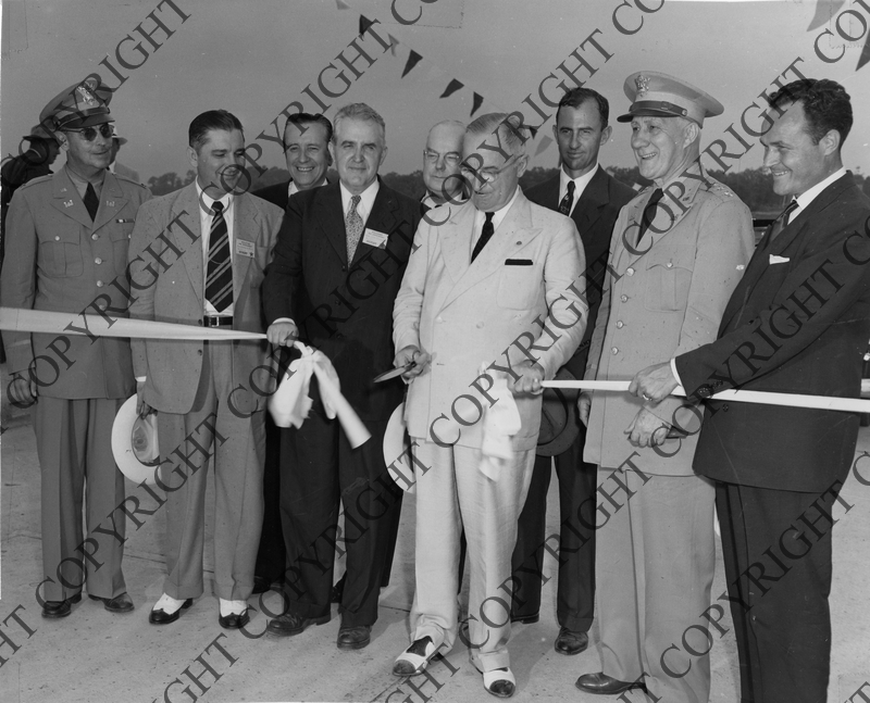 President Truman dedicates Bull Shoals Dam in Arkansas Harry S. Truman