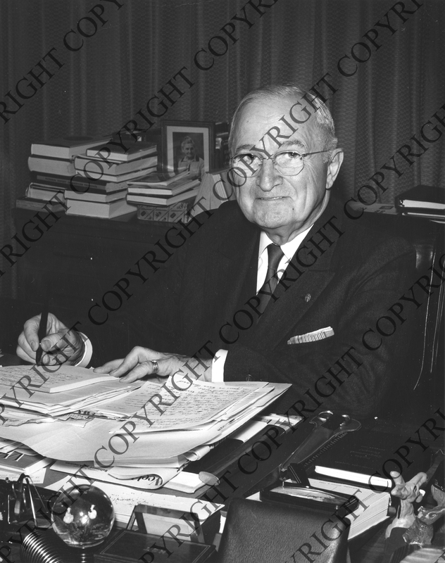 Truman Works on his Book "Mr. Citizen" Harry S. Truman