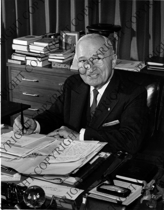 Truman Works on his Book "Mr. Citizen" Harry S. Truman