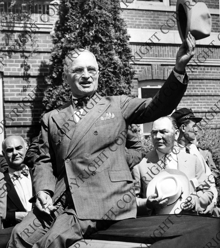 Good Photo of President Truman in a motorcade in Portland, Oregon