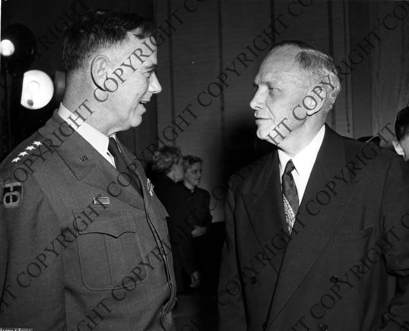 General James Van Fleet with General Edward M. Almond Harry S. Truman