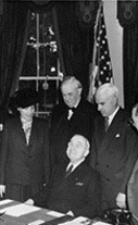 President Harry S. Truman with American Delegation to the United Nations Conference, April 17, 1945.